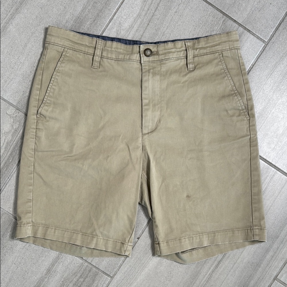 Nautica Tan Flat Front Shorts Lightweight Casual